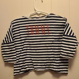 Tommy Hilfiger blue and white striped, oversized shirt, size 86/12-18 months